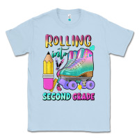 Dusty Blue rolling into second grade Classic Tee - BundleAndBundleShop