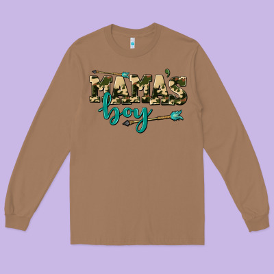 Mama's Boy Long Sleeve Tee Designed By Adodesignshop