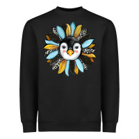 Black penguin sunflower Heavyweight Sweatshirt - RanaPortraitStore