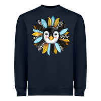 Navy penguin sunflower Heavyweight Sweatshirt - RanaPortraitStore