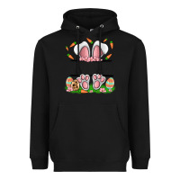 Black easter costom name rabbit Heavyweight Hoodie - MaliasSmallBusiness