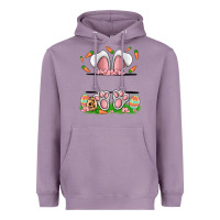Lavender easter costom name rabbit Heavyweight Hoodie - MaliasSmallBusiness