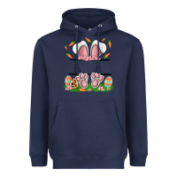 Navy easter costom name rabbit Heavyweight Hoodie - MaliasSmallBusiness