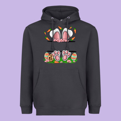 Easter Costom Name Rabbit Heavyweight Hoodie Designed By Maliassmallbusiness