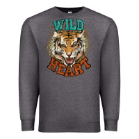 Charcoal Heather wild heart tiger college western Premium Sweatshirt - NancyCooperArtShop