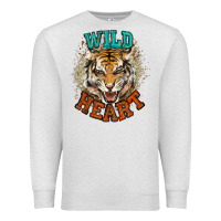 Oatmeal Heather wild heart tiger college western Premium Sweatshirt - NancyCooperArtShop