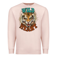 Pale Pink wild heart tiger college western Premium Sweatshirt - NancyCooperArtShop