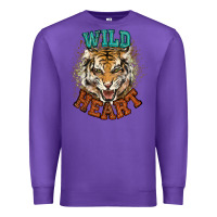 Purple wild heart tiger college western Premium Sweatshirt - NancyCooperArtShop