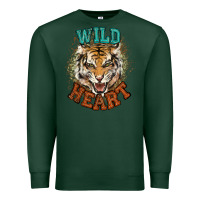 Sports Green wild heart tiger college western Premium Sweatshirt - NancyCooperArtShop