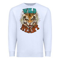 White wild heart tiger college western Premium Sweatshirt - NancyCooperArtShop