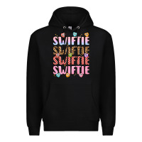 Black swiftie Premium Hoodie - LillyAllenDesigns