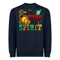 Navy small town big spirit softball Heavyweight Sweatshirt - Zillion Design Studio