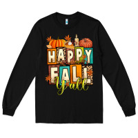 Black happy fall y'all Long Sleeve Tee - Artiststas