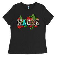 Black madre with roses and cactus Ladies Tee - AdoDesignShop