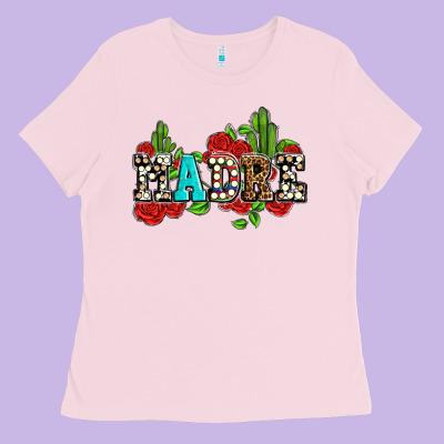 Madre With Roses And Cactus Ladies Tee Designed By Adodesignshop