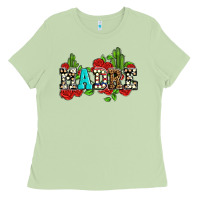 Matcha madre with roses and cactus Ladies Tee - AdoDesignShop