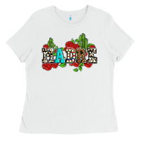 White madre with roses and cactus Ladies Tee - AdoDesignShop