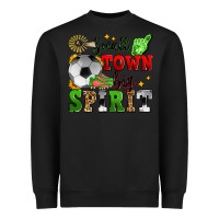 Black small town big spirit soccer Heavyweight Sweatshirt - Zillion Design Studio