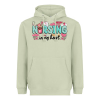 Matcha nursing in my heart Heavyweight Hoodie - MaliasSmallBusiness