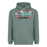 Sage nursing in my heart Heavyweight Hoodie - MaliasSmallBusiness