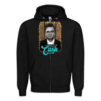 Black johnny cash Zipper Hoodie - AdoDesignShop