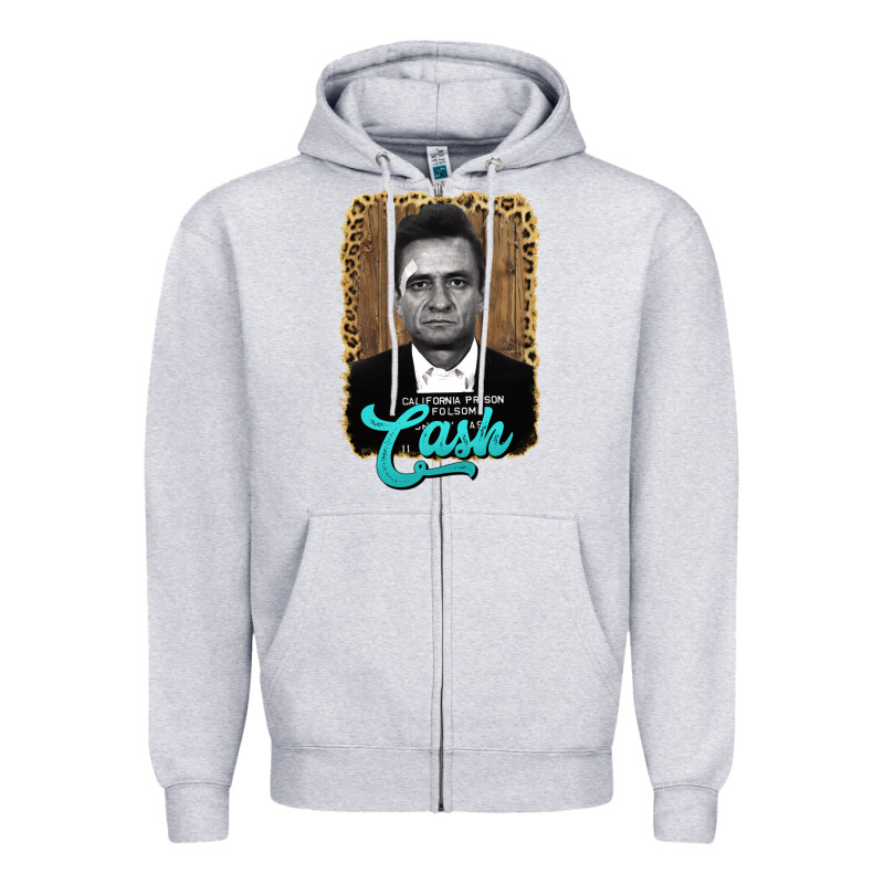 Johnny Cash Zipper Hoodie by AdoDesignShop | Teevron