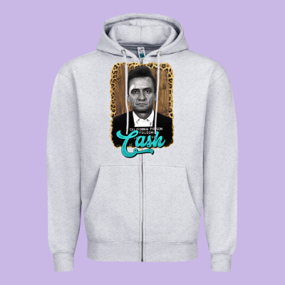 Johnny Cash Zipper Hoodie Designed By Adodesignshop