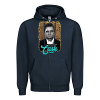 Navy johnny cash Zipper Hoodie - AdoDesignShop