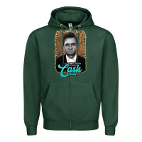 Sports Green johnny cash Zipper Hoodie - AdoDesignShop