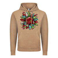 Vintage Coffee Cherry sunflower Vintage Hoodie - texasbilliewilder
