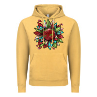 Vintage Mustard Cherry sunflower Vintage Hoodie - texasbilliewilder
