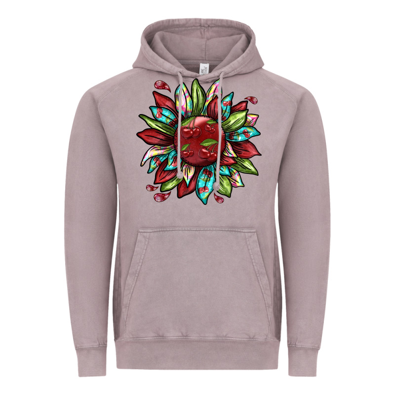 Cherry Sunflower Vintage Hoodie by texasbilliewilder | Teevron