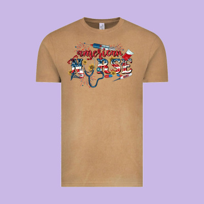 American Nurse 4th Of July Vintage Tee Designed By Cowgirlartshop