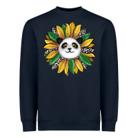Navy panda sunflower Heavyweight Sweatshirt - RanaPortraitStore