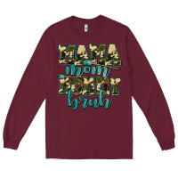 Burgundy mama mom mommy bruh with arrow Long Sleeve Tee - AdoDesignShop