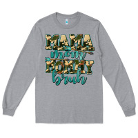 Heather Grey mama mom mommy bruh with arrow Long Sleeve Tee - AdoDesignShop