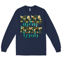 Navy mama mom mommy bruh with arrow Long Sleeve Tee - AdoDesignShop