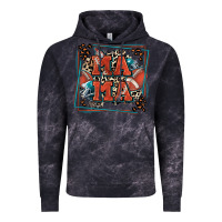 Cloud Black American football mama with leopard Vintage Hoodie - Zillion Design Studio