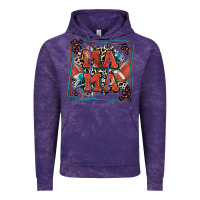 Cloud Purple American football mama with leopard Vintage Hoodie - Zillion Design Studio