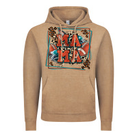 Vintage Coffee American football mama with leopard Vintage Hoodie - Zillion Design Studio