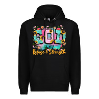 Black god is my refuge and strength Premium Hoodie - LillyAllenDesigns