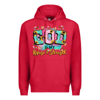 Cardinal god is my refuge and strength Premium Hoodie - LillyAllenDesigns