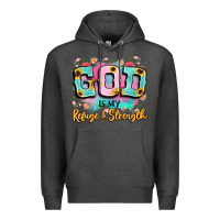 Charcoal Heather god is my refuge and strength Premium Hoodie - LillyAllenDesigns