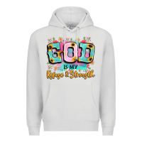 Dove Grey god is my refuge and strength Premium Hoodie - LillyAllenDesigns