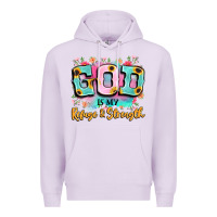 Lilac god is my refuge and strength Premium Hoodie - LillyAllenDesigns