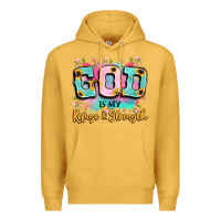 Mustard god is my refuge and strength Premium Hoodie - LillyAllenDesigns