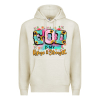 Oatmeal Heather god is my refuge and strength Premium Hoodie - LillyAllenDesigns