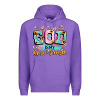 Purple god is my refuge and strength Premium Hoodie - LillyAllenDesigns