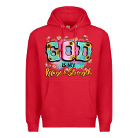 Red god is my refuge and strength Premium Hoodie - LillyAllenDesigns