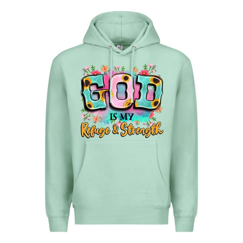 God Is My Refuge And Strength Premium Hoodie by LillyAllenDesigns | Teevron